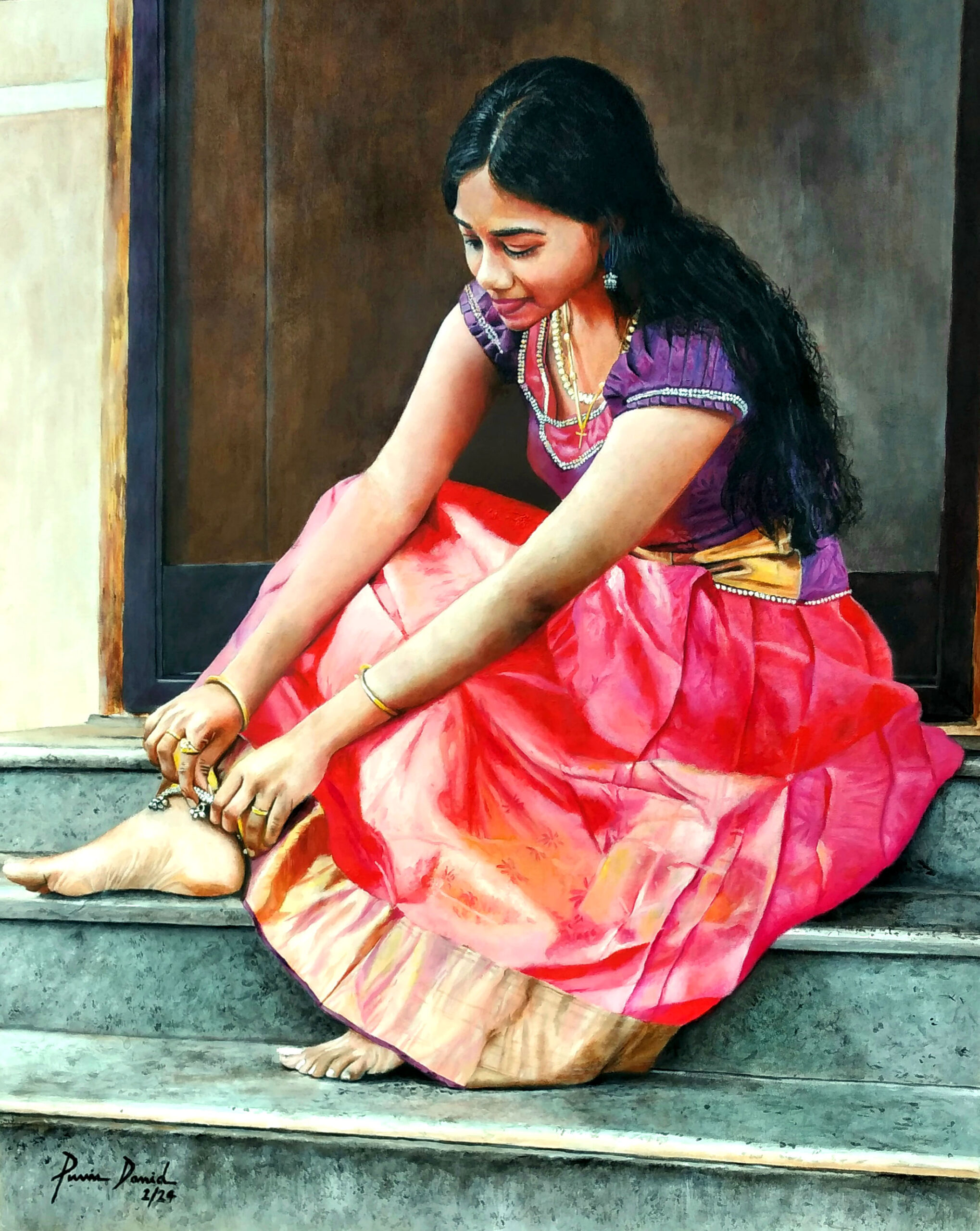 Ornate Beauty in Silk
